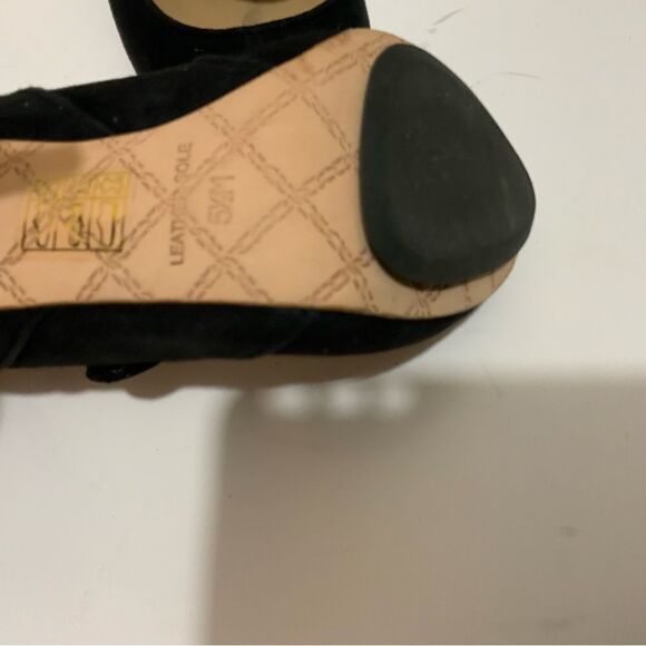 New L.A.M.B Heels Platform Strappy Buckles Suede Black Gwen Stefani New - Picture 10 of 15